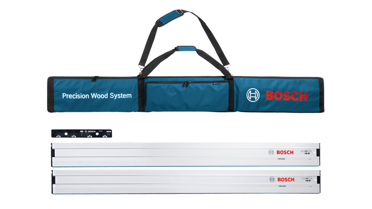 Bosch Professional carrying bag with two aluminum guide rails.